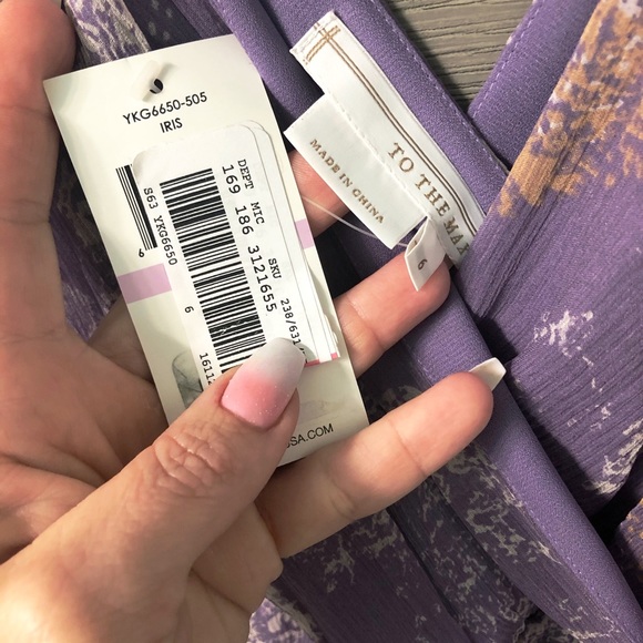 NWT To the Max by BCBG Iris Silk Dress Sz 6 - Picture 2 of 6